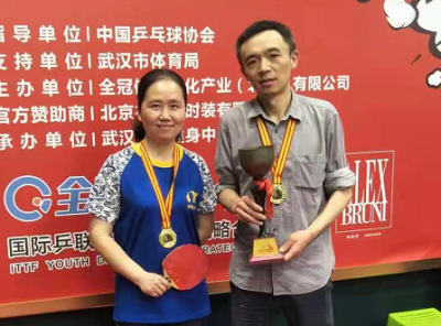 95届武汉理工乒乓球俱乐部2020年11月双打排位赛冠军：小小灰/偶然